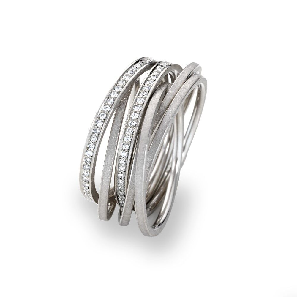 schmuck•werk Saturn Ring – SR756PT – Platin 950/-