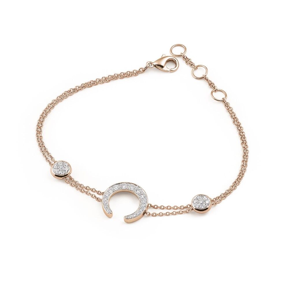 Al Coro Mezzaluna Armband - NB689WR - Roségold 750/-