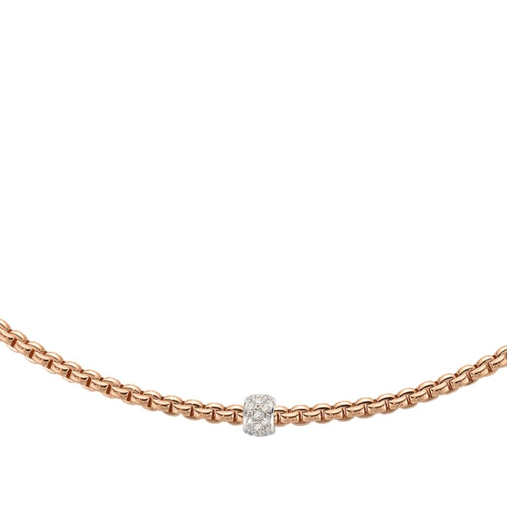 Fope Collier - EKA TINY Collection - 730C PAVE BR - Roségold 750/-