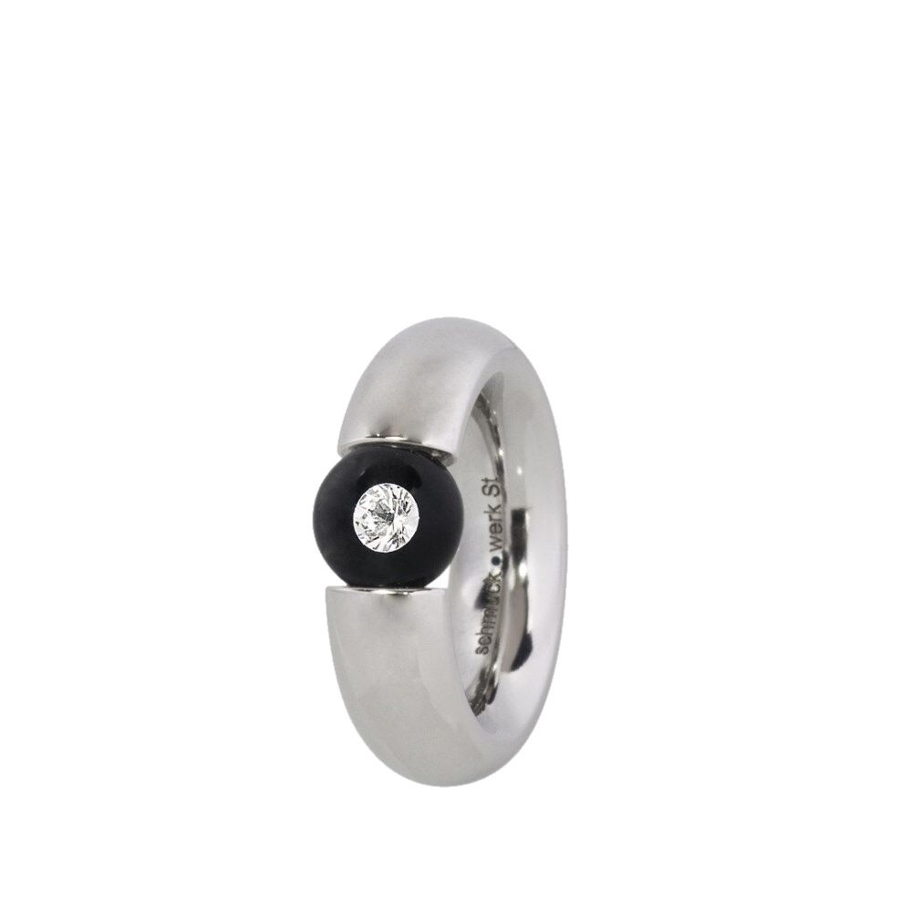 schmuck•werk Glasklar Ring - DR757ST - Edelstahl