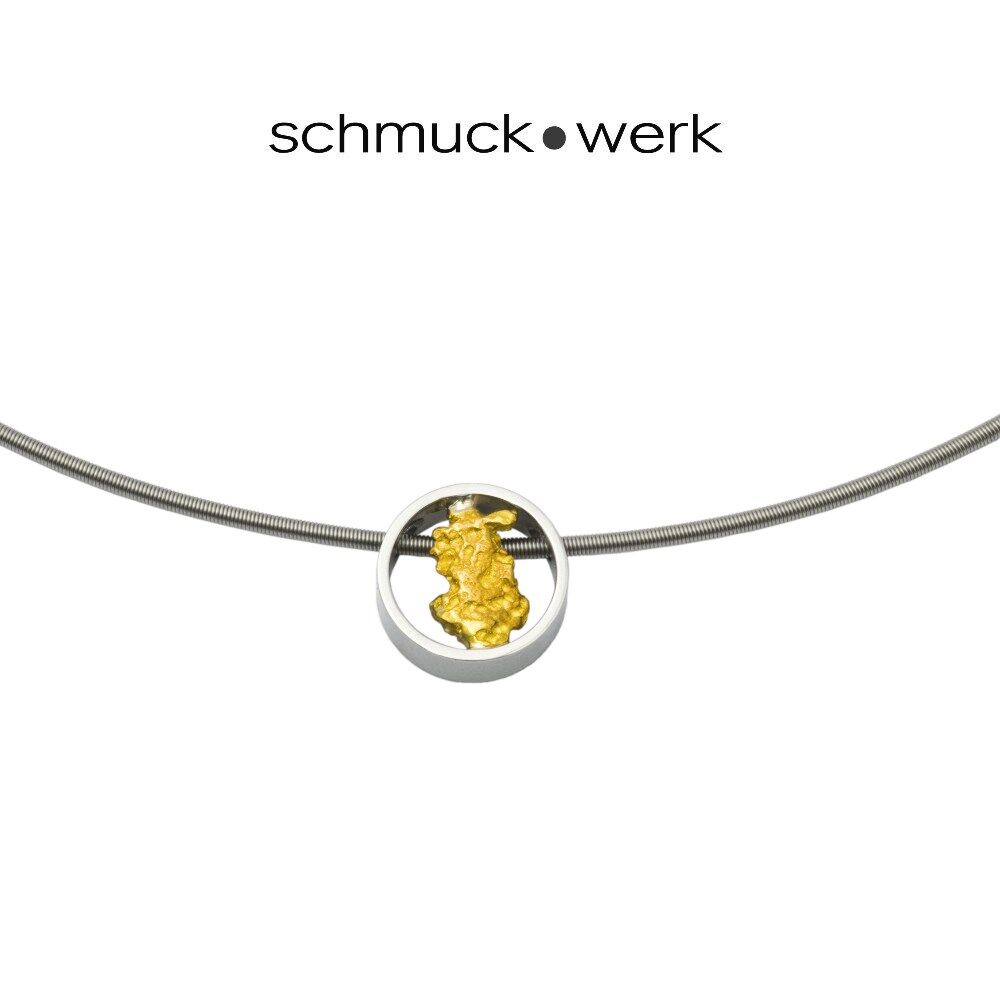 schmuck•werk Nugget Halsschmuck - NH113ST+KH1710ST - Edelstahl