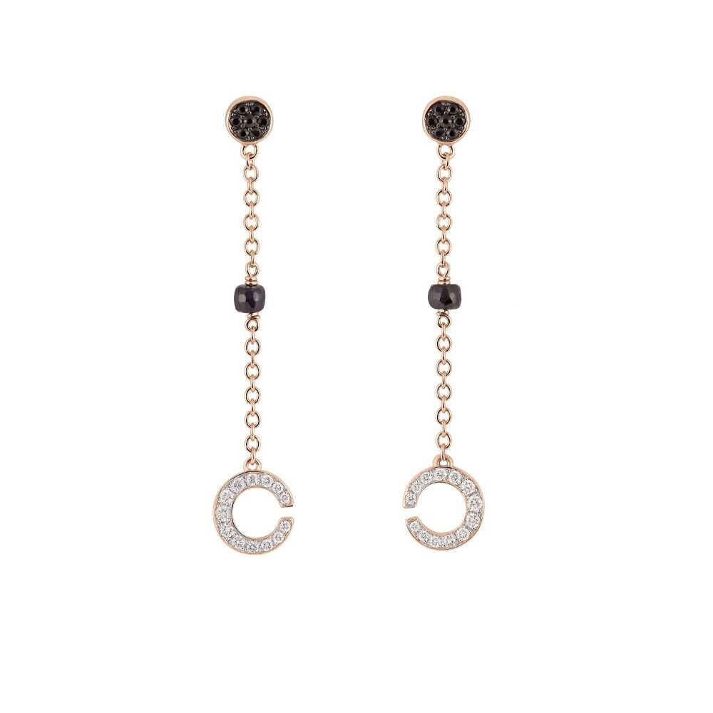 Al Coro Mezzaluna Ohrhänger - E311BSR - Roségold 750/- 