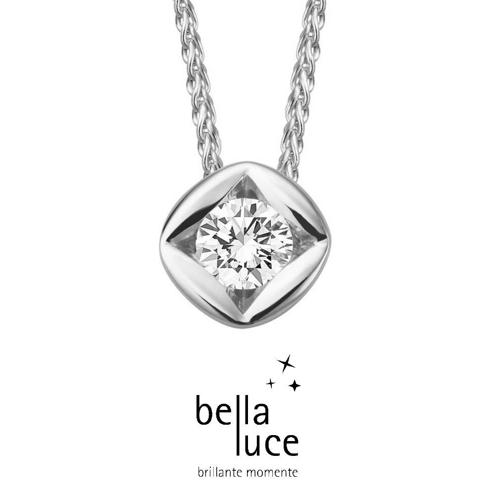 bellaluce Solitaire Collier Weißgold 585/- 0,20ct / EH000695