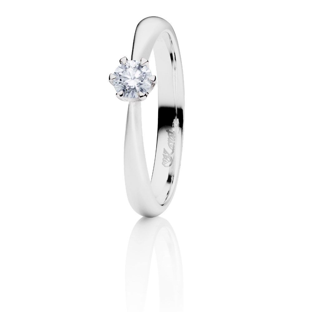 Juwelier Karat Ring Platin 950/- 0,20ct