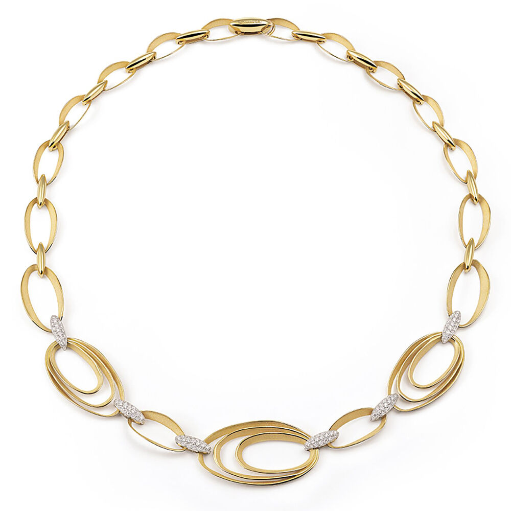 Annamaria Cammilli DUNE Halsschmuck Chic Pavé - GCO3677PAVU - Yellow Sunrise Gold 750/-